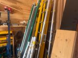 a lot of tools that are stacked up in a room