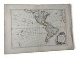 an old map of the americas with a map of the countries