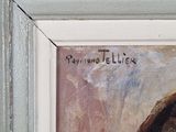 a painting of a horse that is in a frame