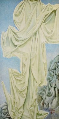 Jacques JOOS (1945-2021), "Drapé vert", 1990, technique mixt…