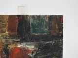 an image of a painting of a red chair in a room