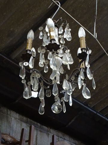 Lustre à pampilles 6 bras de lumières
