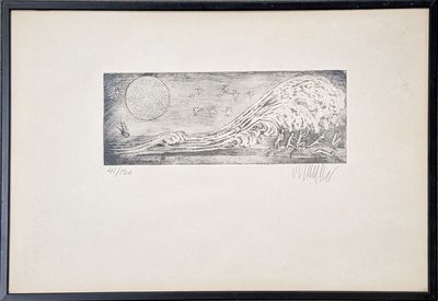 a picture of a drawing of a peacock in a frame