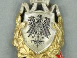 a close up of a medal with a ribbon around it