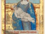 une image d'une peinture représentant une femme tenant un bébé