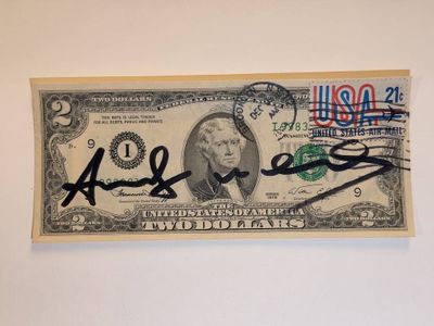an image of a dollar bill with a signed signature on it