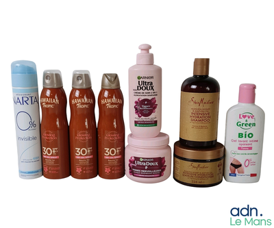 many different types of skin care products on a white background