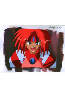 an image of a drawing of a woman with long red hair