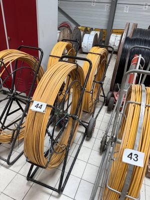 a lot of different types of wires in a room