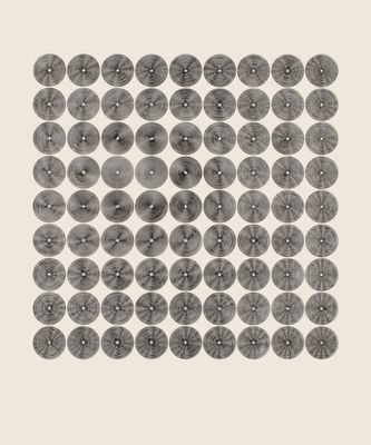 une image représentant une photo en noir et blanc d'un motif composé de cercles