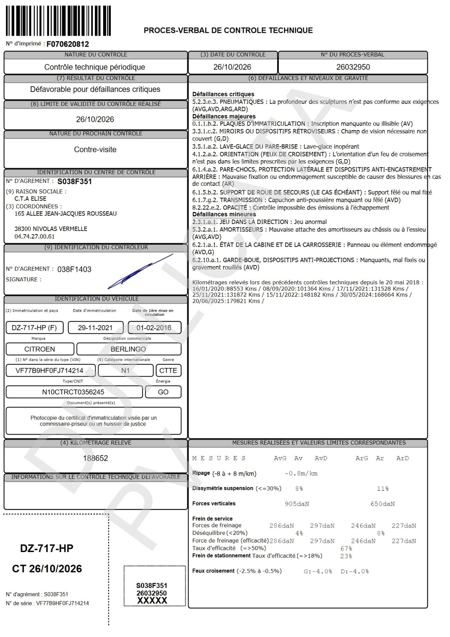 CITROEN BERLINGO - Genre : CTTE - Carrosserie : FOURGON - En…
