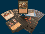 a lot of cards that are sitting on top of each other