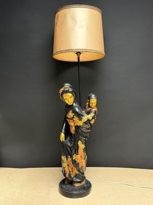 an image of a lamp that is on a table