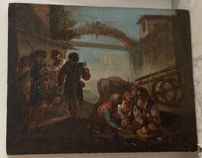 une peinture sur le mur d'un immeuble sur lequel est représenté un groupe de personnes