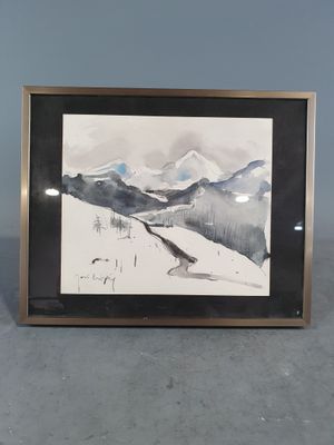 José ASTRIE (né en 1927) : "La Neige tombe".