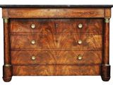 une image d'une commode avec un plateau en marbre