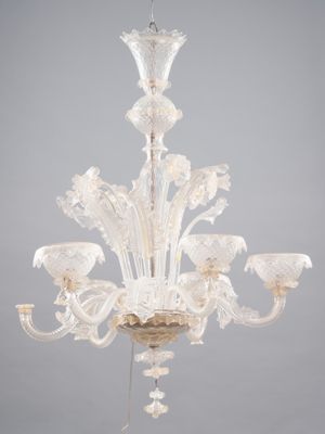 un grand lustre en verre de Murano, Italie, XXe siècle