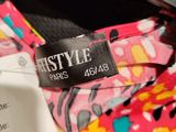 a close up of a shirt with a label on it