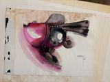 a painting of a fish that is on a piece of paper
