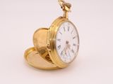 Montre de poche plaquée or avec chiffres romains et chiffres romains