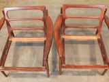 pair of mid century danish teak chairs