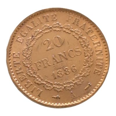 une image d'une pièce sur laquelle figure la mention « vingt cents »
