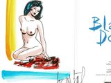 an image of a drawing of a naked woman sitting on a rug
