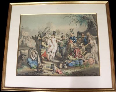 L'examen des filles de joie Gravure réhaussée trace de signa… - Photo 1