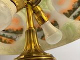 an image of a lamp that is on a table with a lamp shade on it