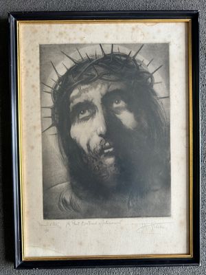 Th CHERON Christ - Gravure signée justifiée et dédicacée 32 …
