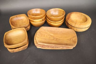 TEAKWOOD Lot de bols en teck, style scandinave Made in Thail…