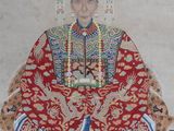 an image of a painting of a man in a red robe sitting on a chair