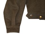 an image of a brown jacket with buttons on it