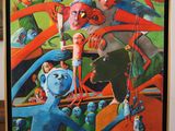 a picture of a painting on display in a museum