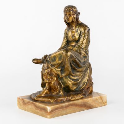 Léon Alexandre Blanchot (1868-1947) 'La Gitane', bronze pati…