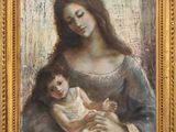 an image of a painting of a woman holding a child