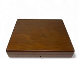 an image of a wooden box with a lid on a white background
