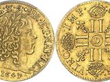 an image of a gold coin with a cross on it
