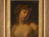 a painting of a woman with a wreath on her head