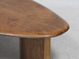an image of a wooden surfboard table on a white background