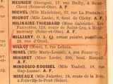 an old newspaper with a list of people on it