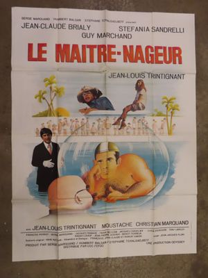 french movie poster for the film le matre - nager, starring jean louis trignant and jean