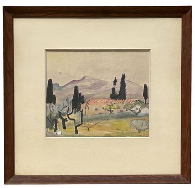 Henri Tougard (1914-1996) Les Baux de Provence - 1959