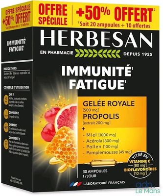 herbsan immunite fatigue capsules - 30 capsules