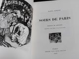 un livre ouvert contenant des illustrations en noir et blanc représentant des Parisiens