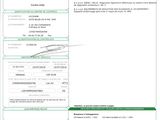 a close up of a document with a barcode on it