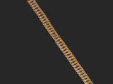 un bracelet à chaîne en or avec un fermoir sur fond noir