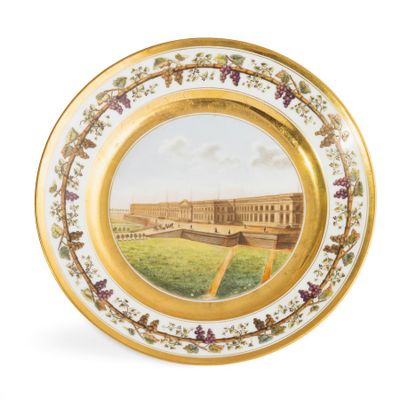 Assiette EN Porcelaine Polychrome, Fabrication FranÇAise Ver…