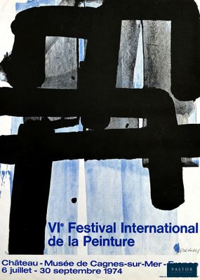 a black and white photo of a poster for a festival