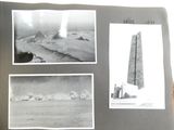 un livre avec des photos d'un monument au milieu des pages
